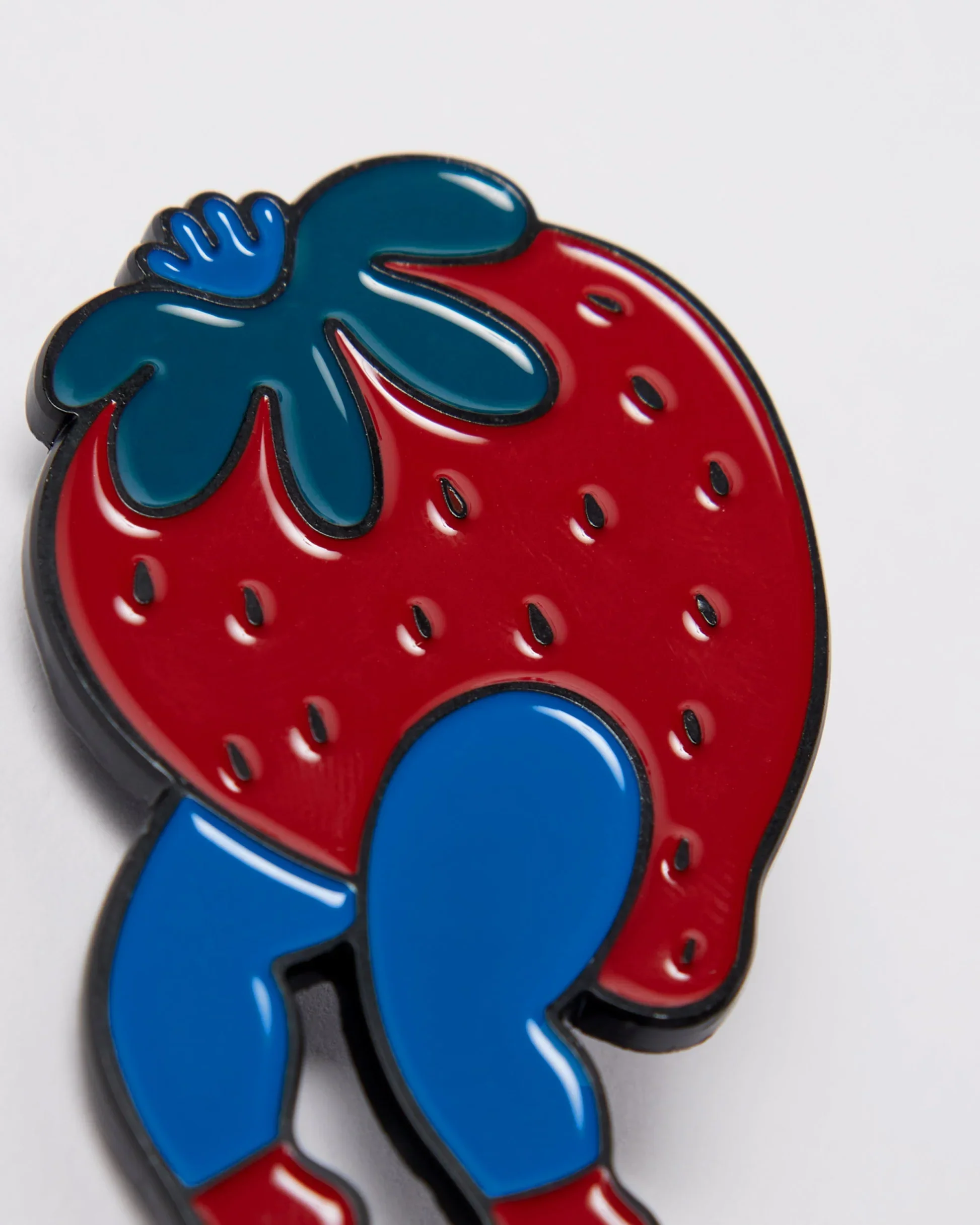 STUPID STRAWBERRY ENAMEL PIN - RED - Image 3