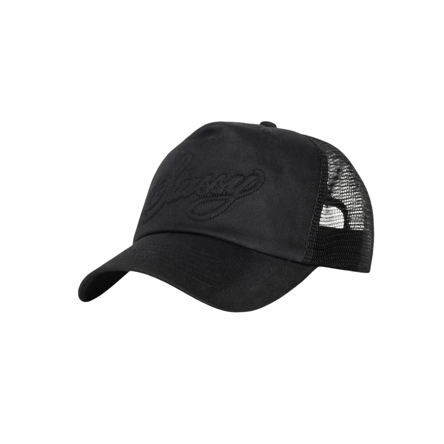 TRUCKER CURSIVE STITCH - BLACK - Image 2
