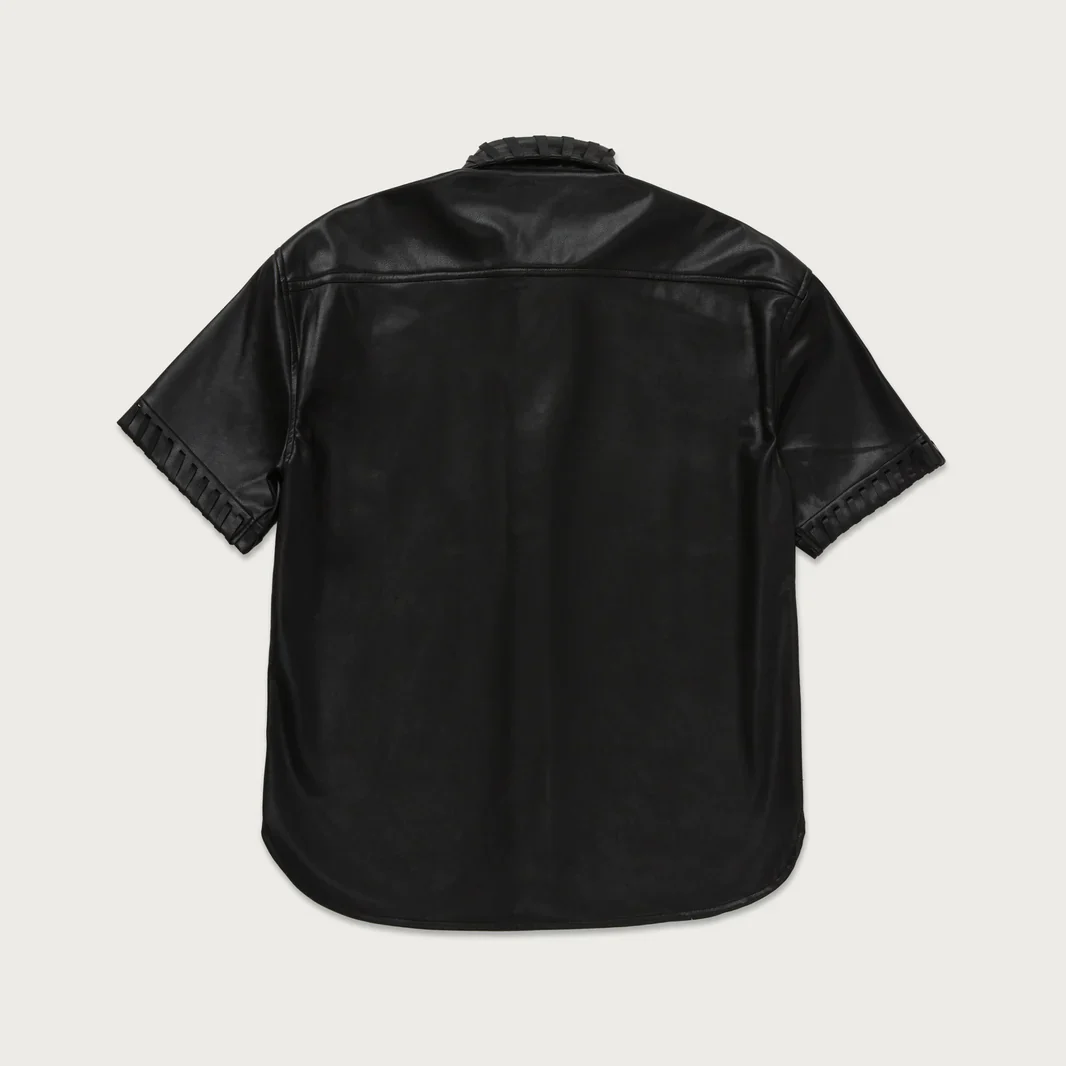 W VEGAN LEATHER BOX SHIRT - Image 5