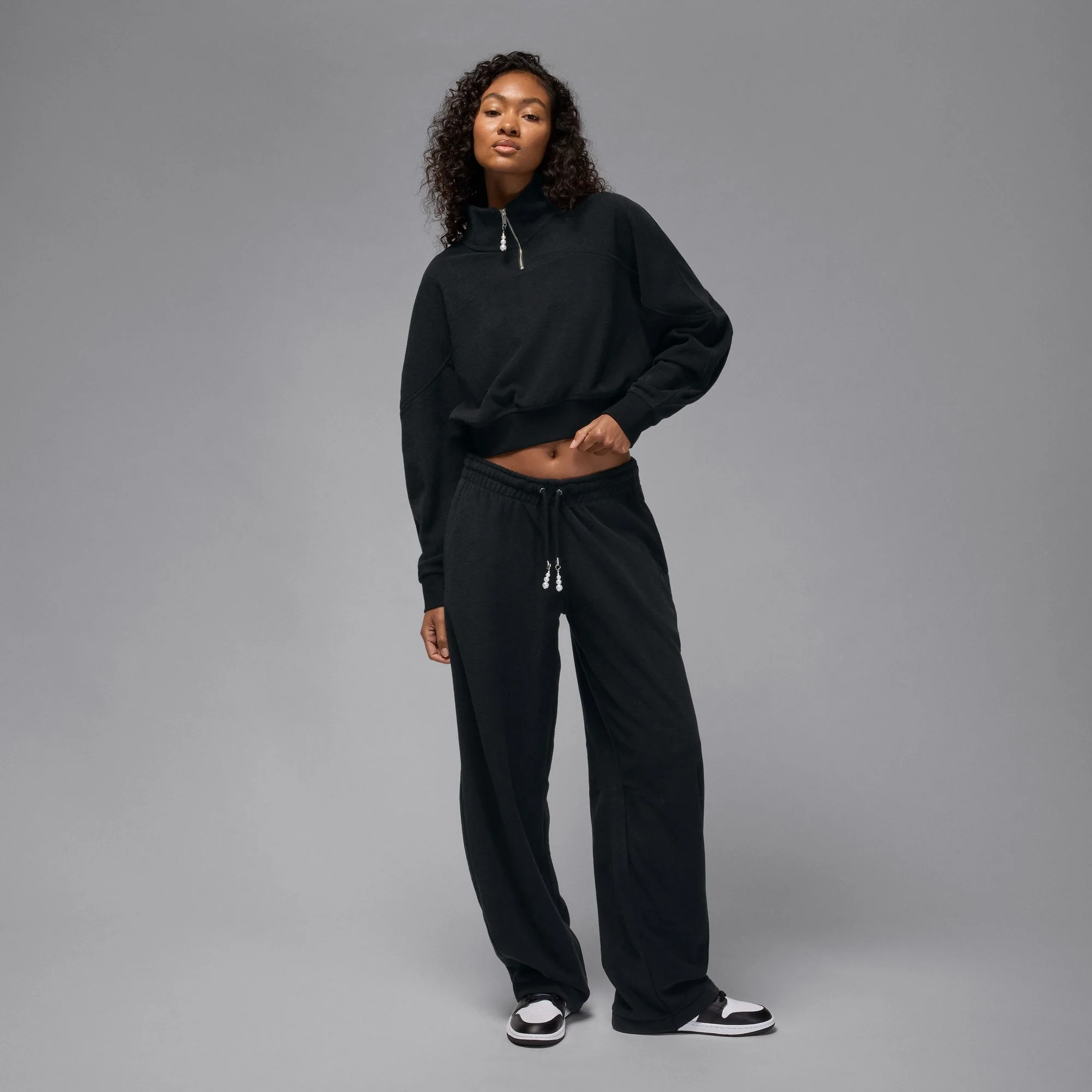 W JORDAN FLIGHT FLEECE QUARTER-ZIP TOP - Image 2