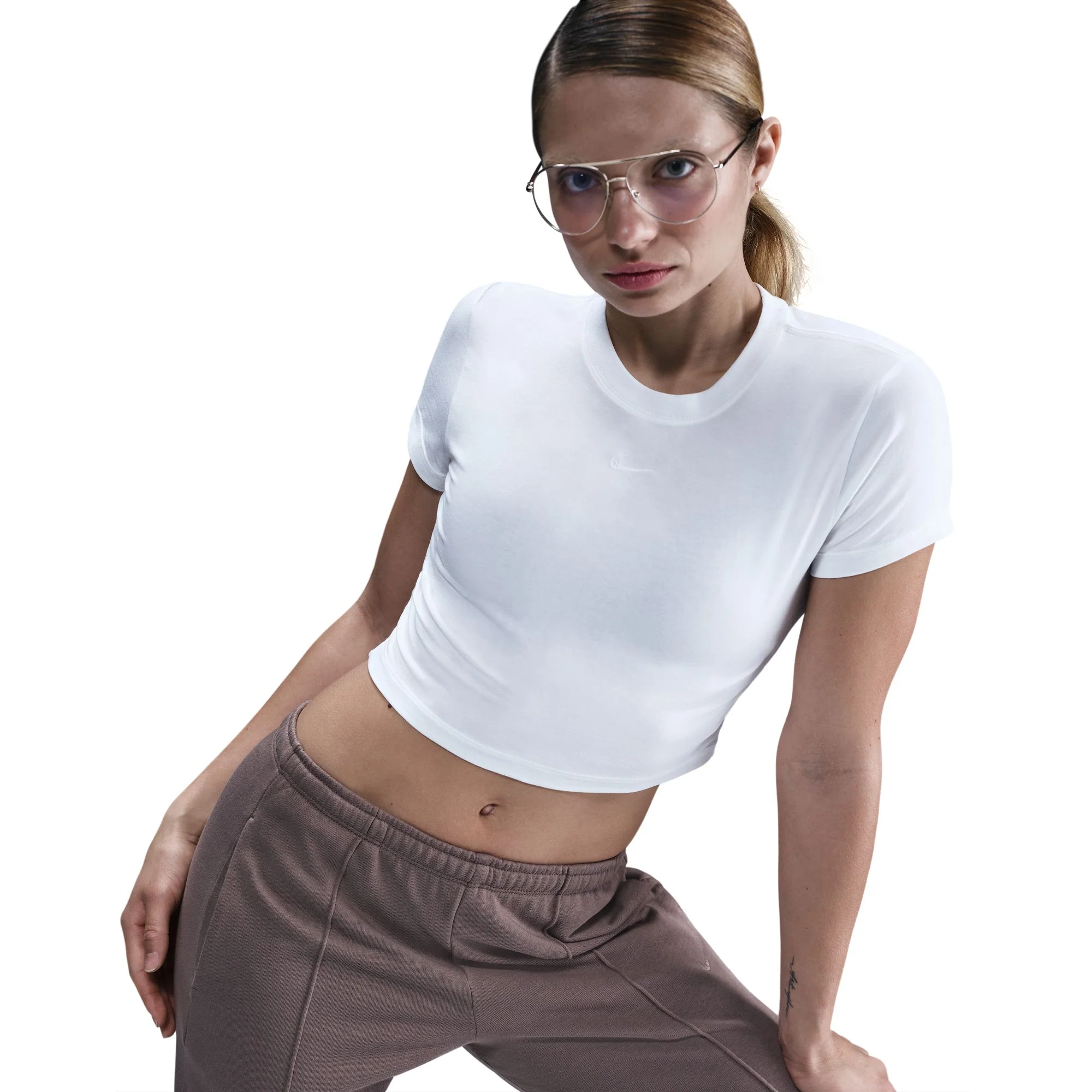 W NSW CHILL KNIT CROPPED T-SHIRT