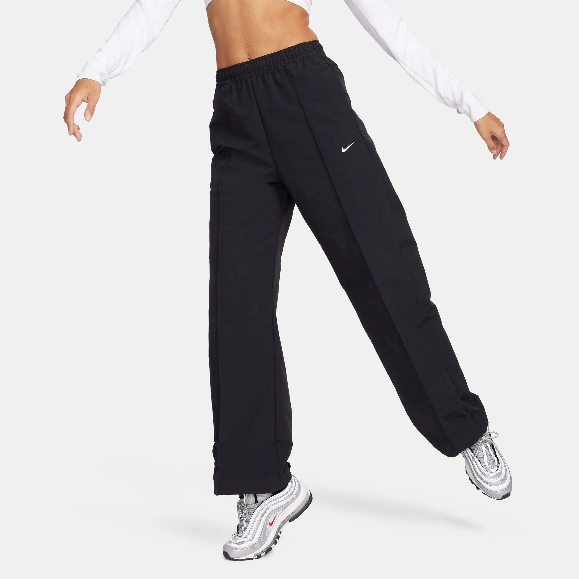 W NSW EVERYTHING WOVENS MID-RISE OPEN-HEM PANTS