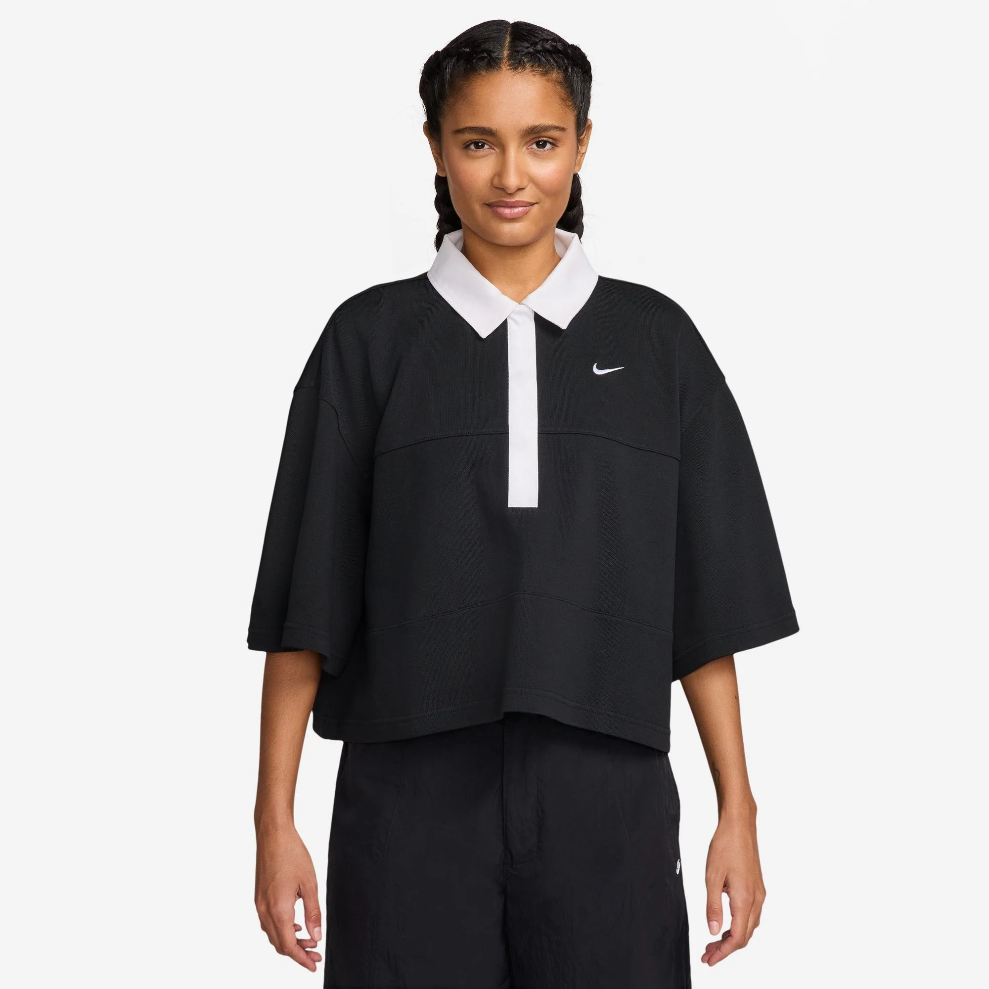 W NSW OVERSIZED SHORT-SLEEVE POLO TOP