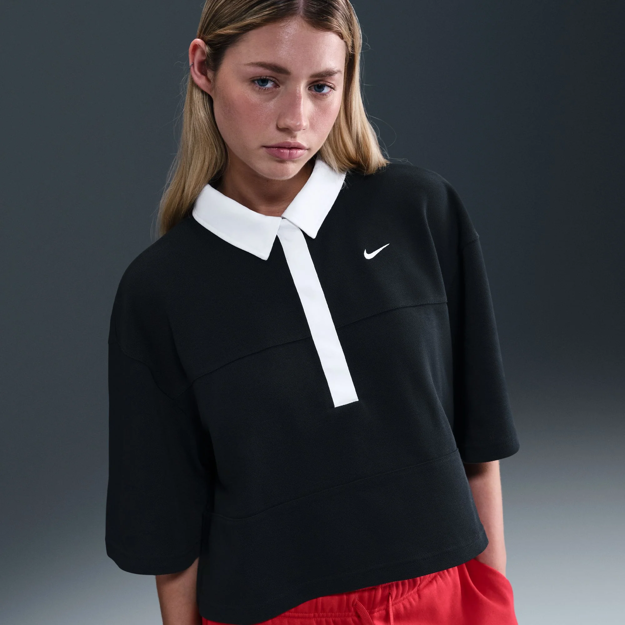 W NSW OVERSIZED SHORT-SLEEVE POLO TOP - Image 5