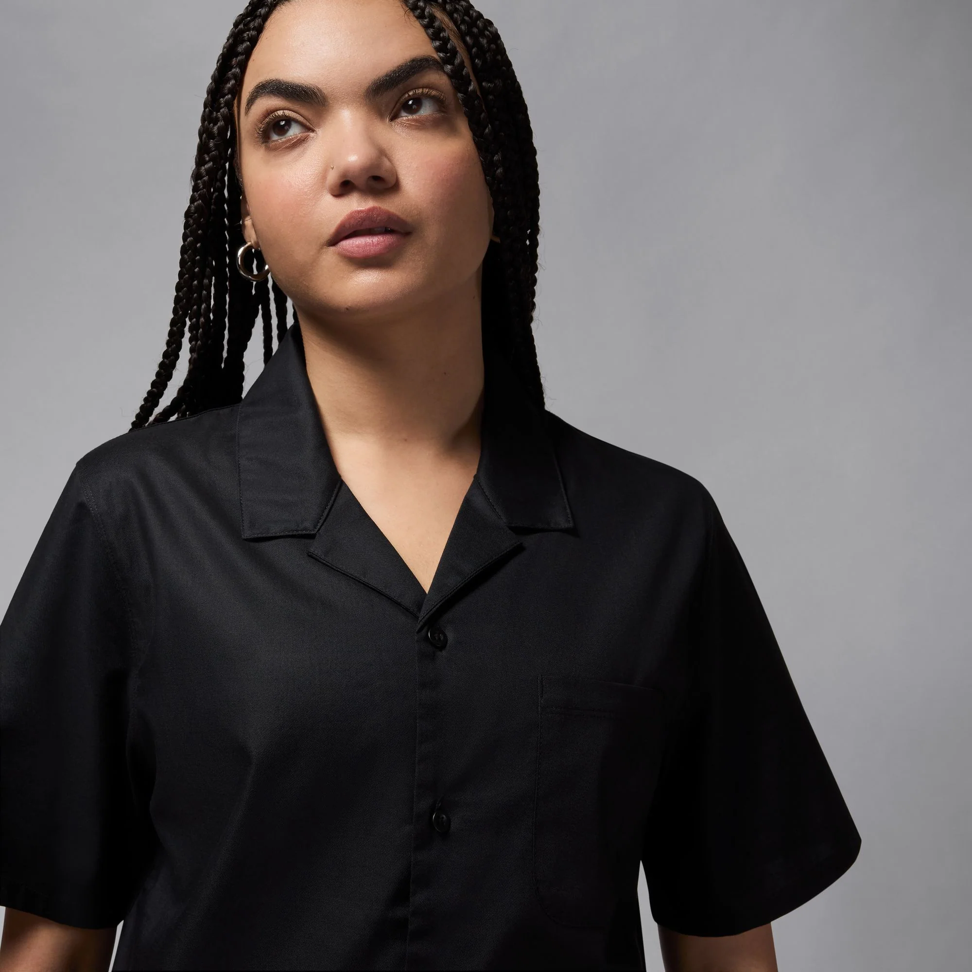 W SHORT-SLEEVE WOVEN TOP - Image 3