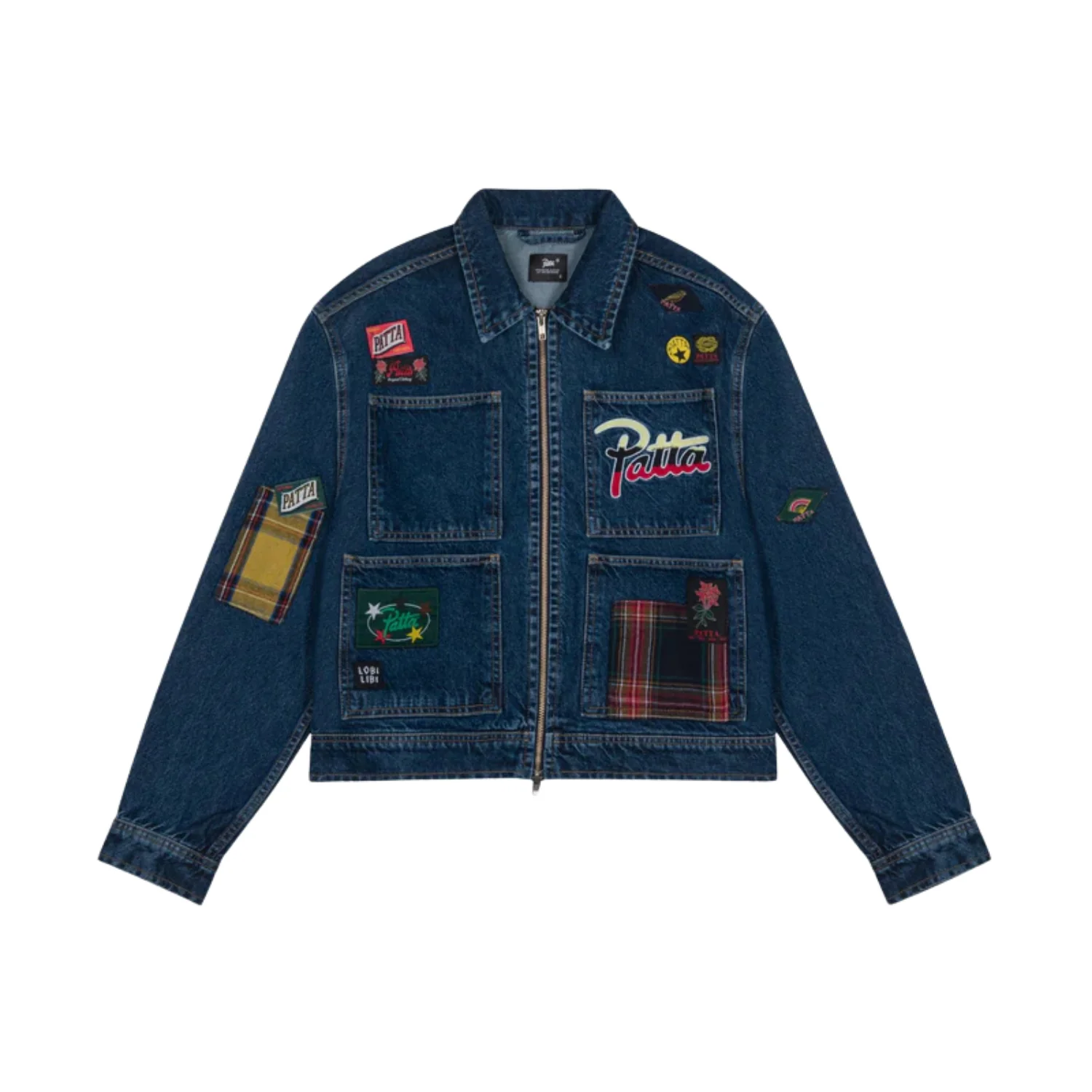 WHOLE LOTTA LABELS DENIM JACKET