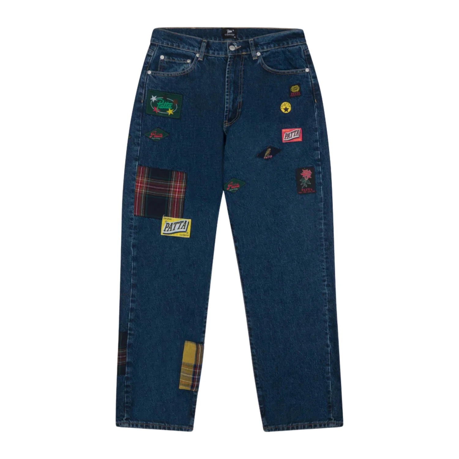 WHOLE LOTTA LABELS DENIM PANTS